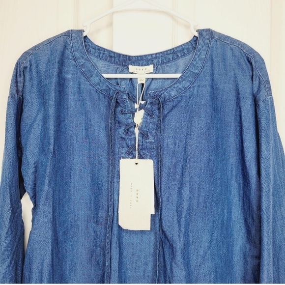 Soft Joie Denim Chambray Top New xsmall - Picture 3 of 6